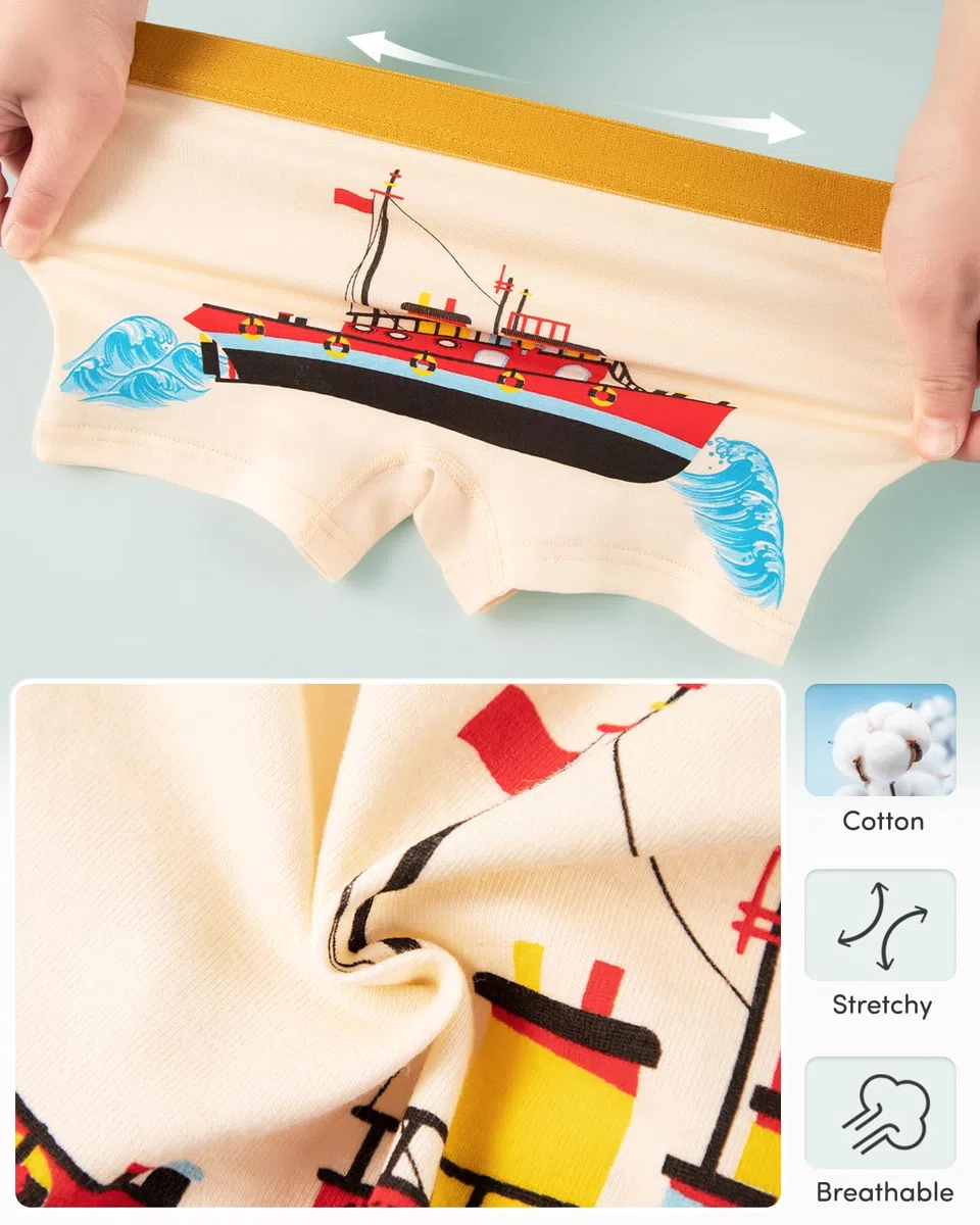 Adorel Mutandine Boxer Intimo Cotone Bambino Confezione da 8
