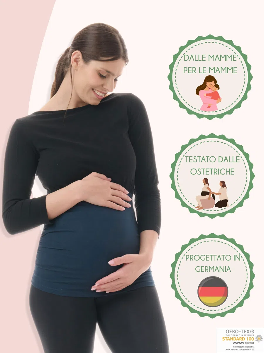Herzmutter Fascia Gravidanza maternità - Copertura Pancia Elastica Comoda- Fasce Premaman Sostegno - 6000