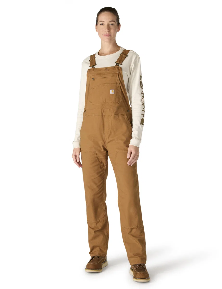 Carhartt Rugged Flex Loose Fit Canvas Bib Overall Totale Donna