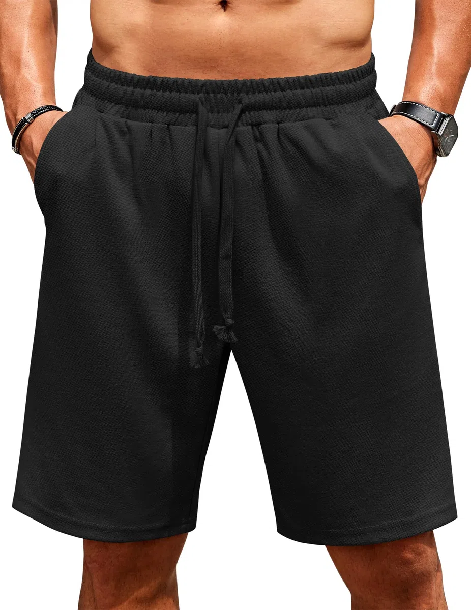 COOFANDY Pantaloncini Uomo con Tasche Pantaloncini Running Basket Pantaloni Corti Elasticizzati Shorts Uomo Joggers