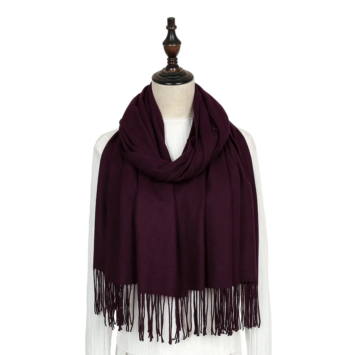 RIIQIICHY Sciarpa Scialle Donna Stola Invernale Pashmina Elegante Cerimonia Con Frange