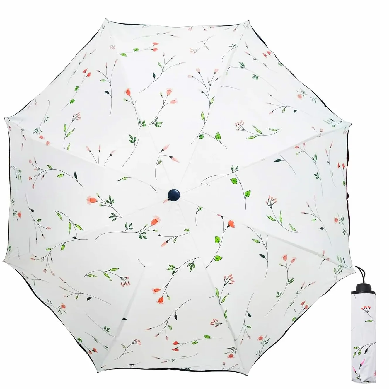 Ombrello Pieghevoli anti UV Antivento Ombrellone da donna tripla pieghevole Estate Sun prova Gli ombrelli Protezione UV Ombrellone