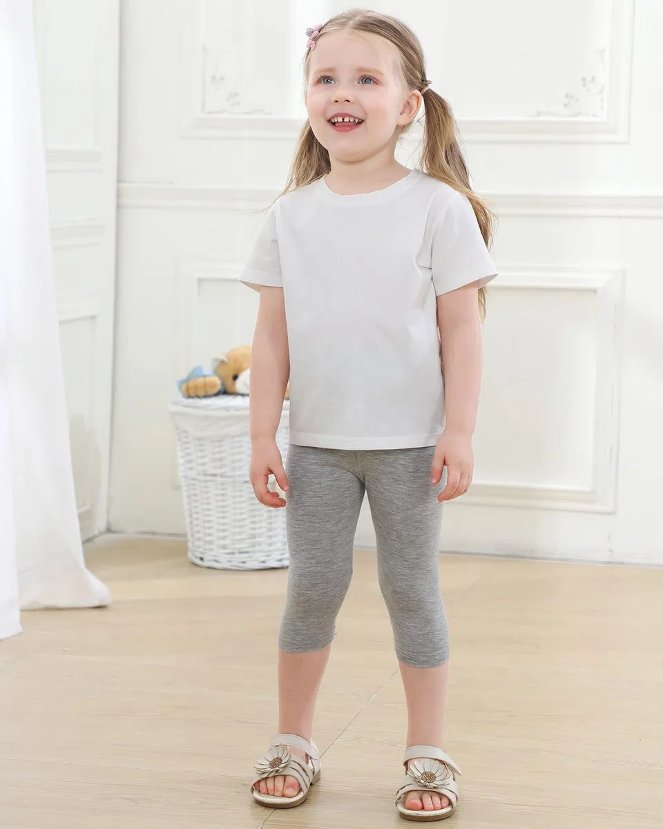 Adorel Capri Leggings 3/4 Pantaloni Estivi Bambina Confezione da 6