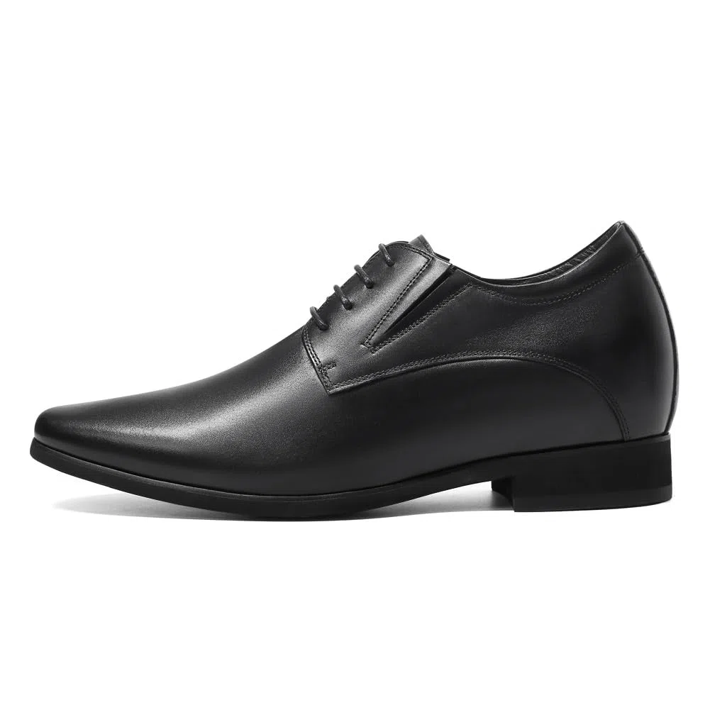CHAMARIPA Scarpe Rialzate Uomo, da 7 cm in su, Aumento Altezza Invisibile, Business in Pelle Pieno Fiore