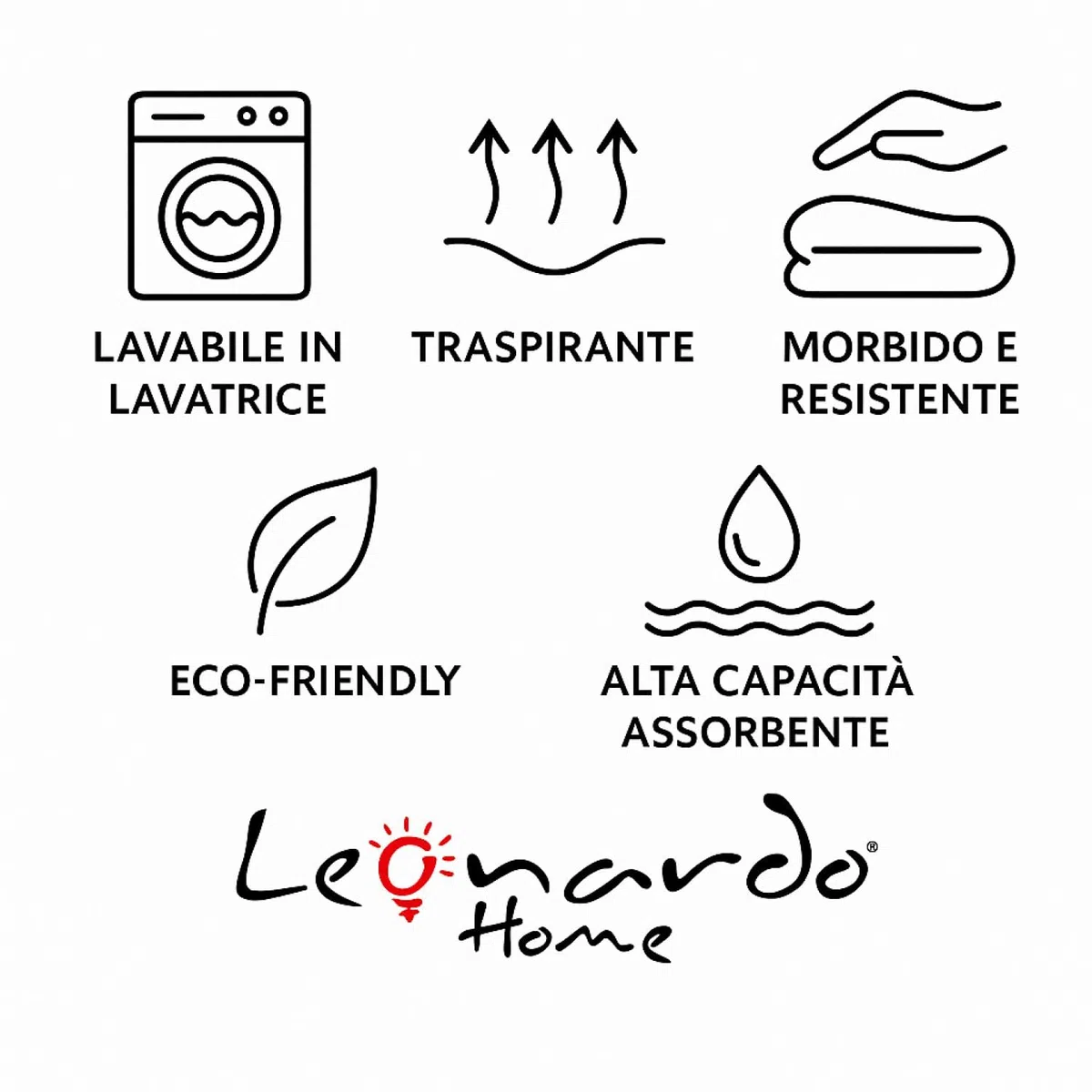 Leonardo Home - accappatoio uomo donna 100% cotone - accappatoio con Cappuccio in morbida spugna 100% cotone.