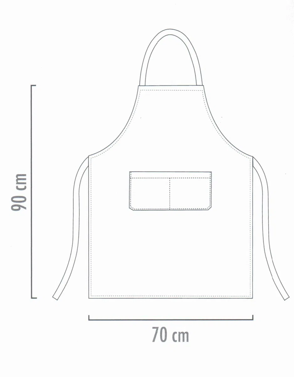 Egochef Grembiule con pettorina e tascone 100% cotone