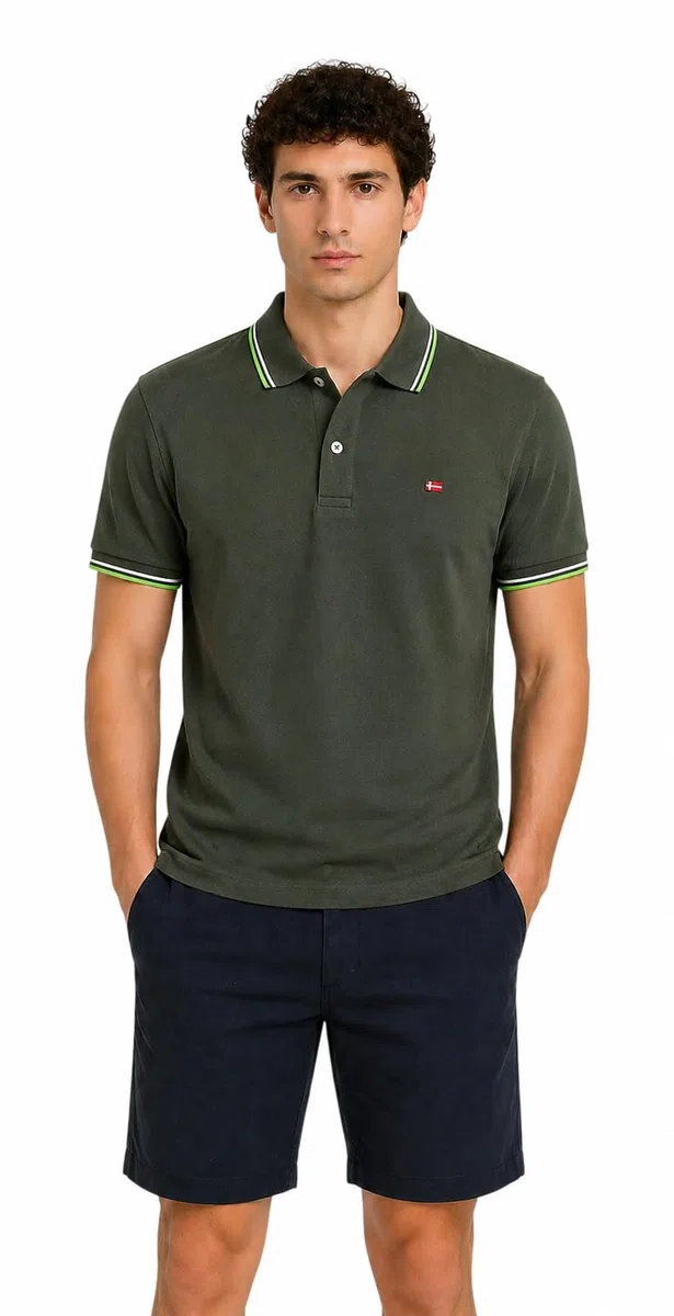 Polo Uomo Manica Corta in Cotone Piquet - Regular Fit - Polo con Doppio Profilo - Taglio Basic ClassicoSportivo -