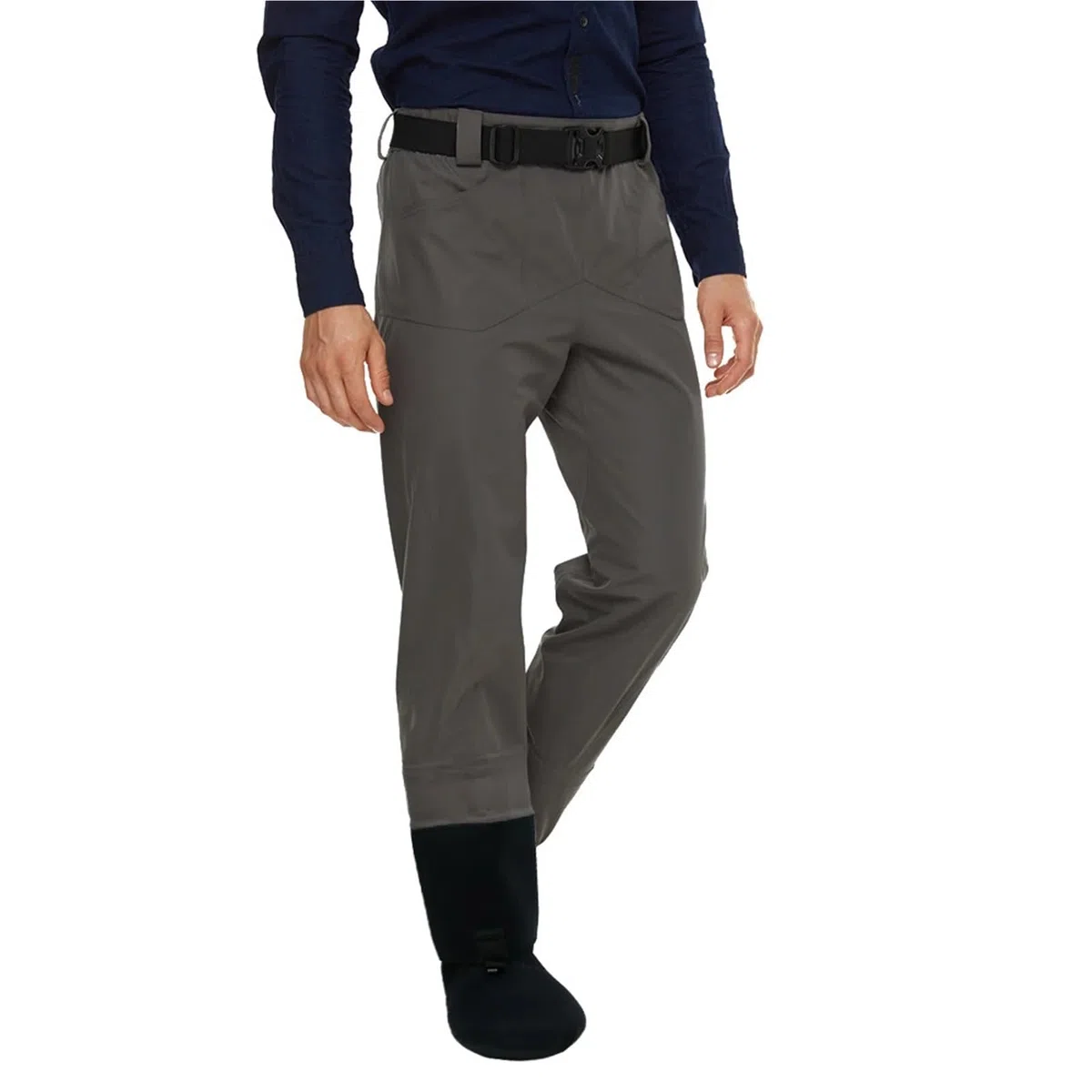 Wader da Pesca Trampolieri da Pesca da Uomo Pantaloni da trampoliere in Vita Tessuto Impermeabile a Tre Strati con Calzini in Neoprene nelle giornate Fredde per Pesca(M)