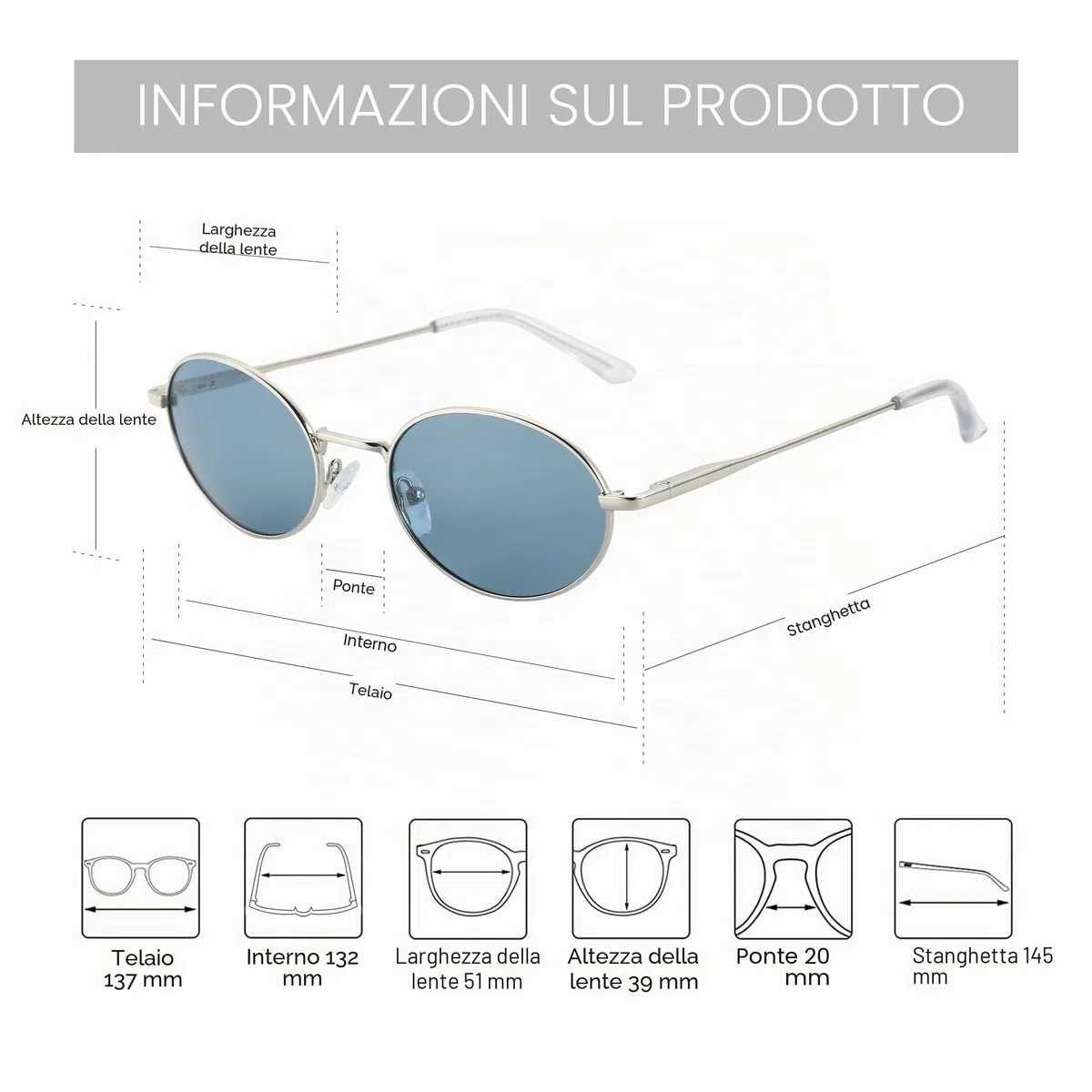 ZENOTTIC Occhiali da Sole Polarizzati Donna Uomo: Vintage Ovali - Occhiali Unisex con Protezione UV400