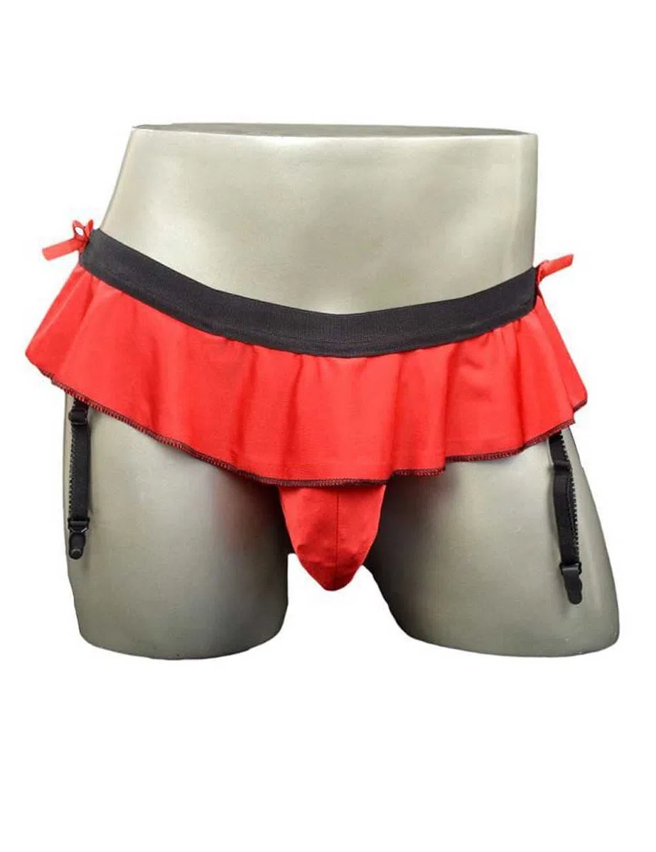 Biancheria intima sexy da uomo con giarrettiera