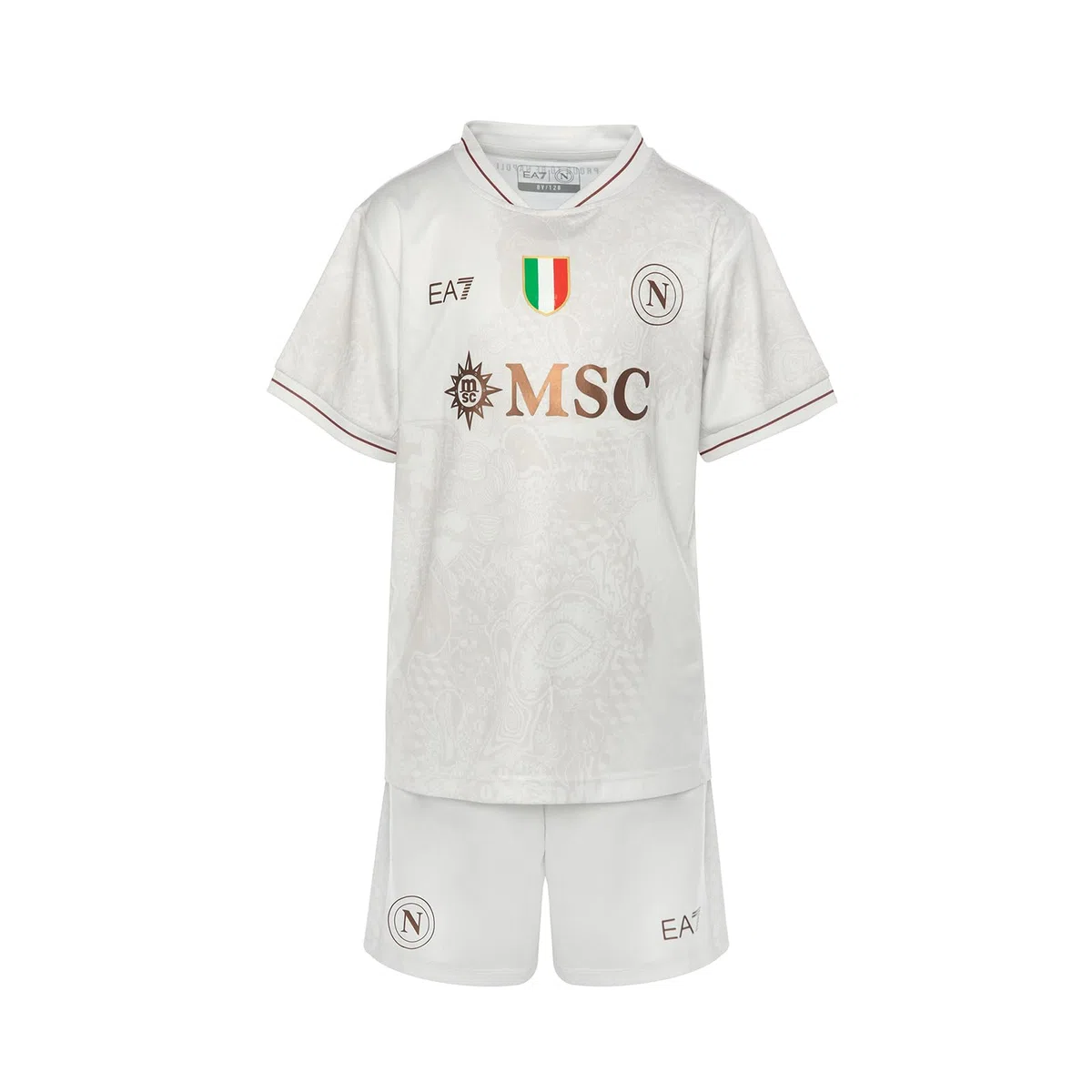 SSC NAPOLI Kit Junior Away Ea7 T-shirt Unisex - Bambini e ragazzi (Pacco da 1)
