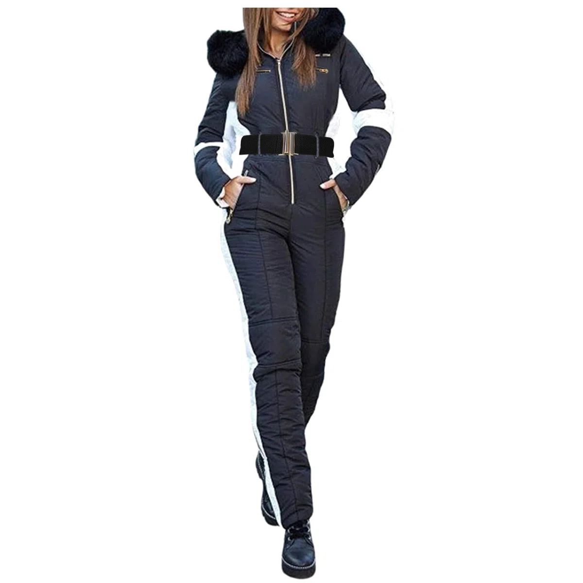 Giovani Bambini Zip Up Ski Suits Plain Impermeabile Tasche con Cerniera Frontale Tute Da Neve Adolescenti Ragazzi Ragazze Inverno Antivento Tute Isolate Escursionismo