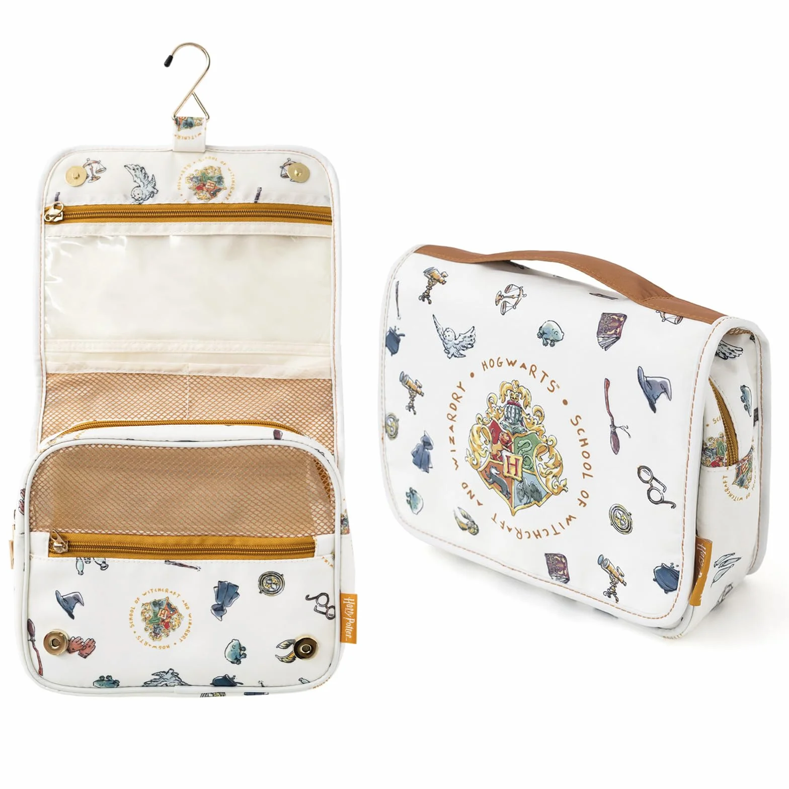 Grupo Erik Beauty Case da Viaggio Harry Potter Gadget - Beauty Case Donna da Viaggio da Appendere Impermeabile con Scomparti e Gancio | Organizer Trucchi Portatile, Regalo Donna (24 x 20 x 9 cm)