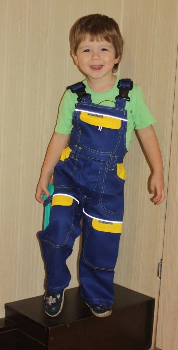 Bavaglino per bambini e bretelle Salopette per bambini pantaloni da lavoro tuta per bambini, 100% cotone abbigliamento professionale