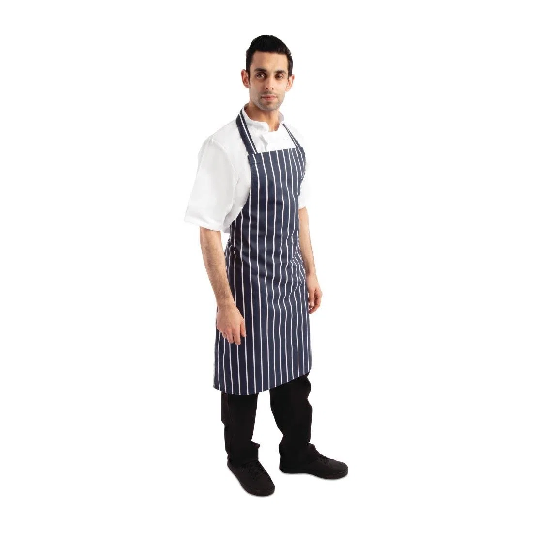 Whites Chefs Apparel A530 Whites Butchers Apron, Navy Stripe