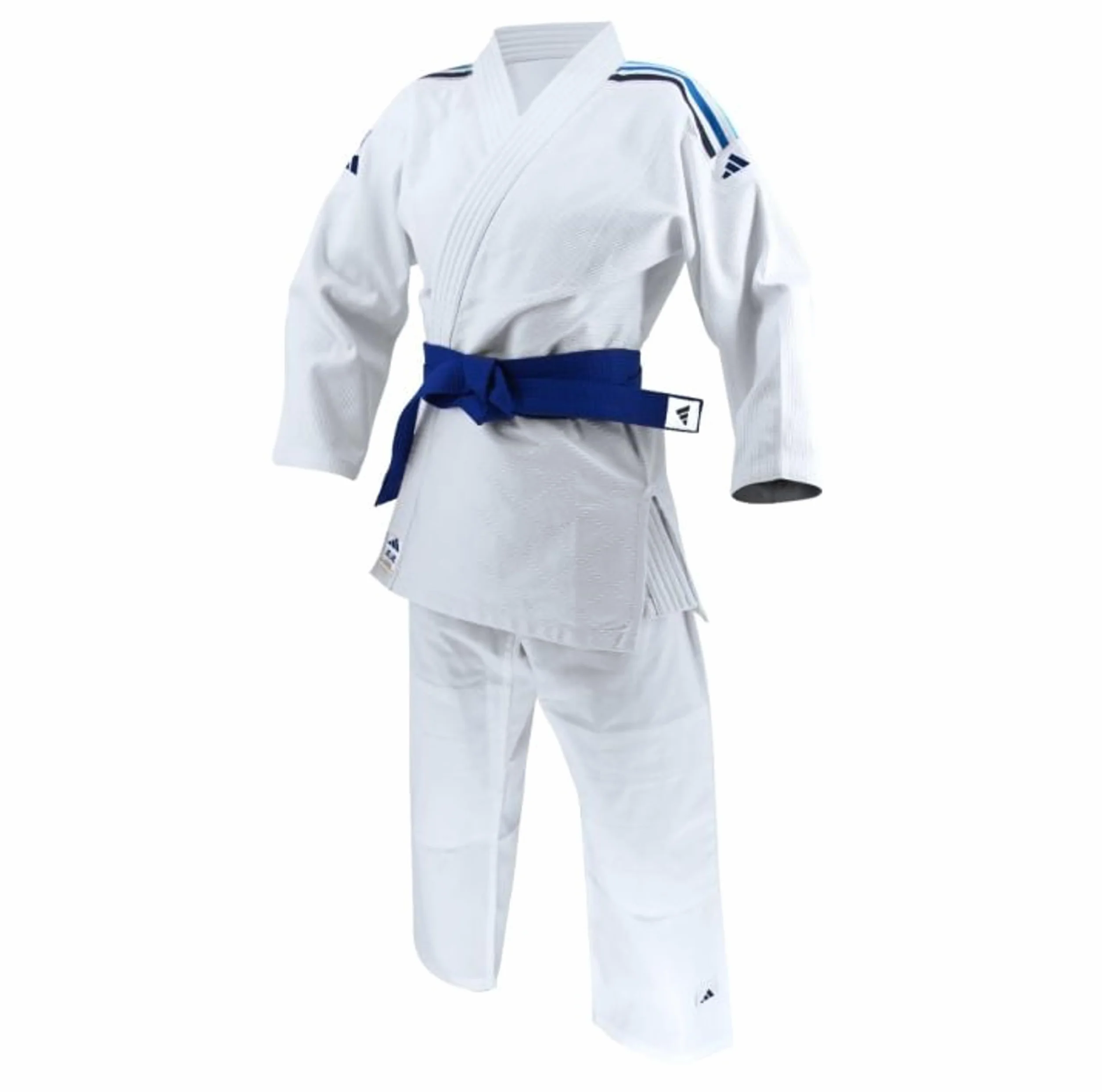 adidas Uniforme da Judo per Uomini, Donne e Bambini, Perfetta per l'allenamento, Resistente in Policotone, con Cintura Bianca Inclusa, 350 g