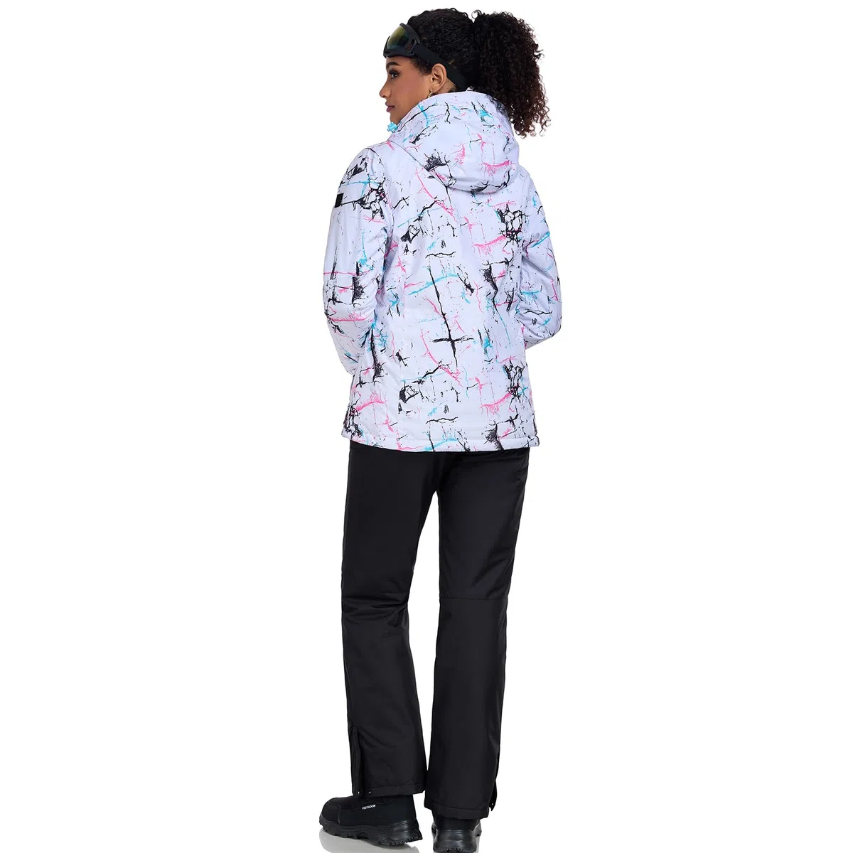 HOTIAN Giacca da sci da Donna e pantaloni Set, Giacca invernale Donna Calda,Pantaloni Da Sciimpermeabili E Cappotto,per Il Lavoro All'aperto Sci Pesca Equitazione Moto