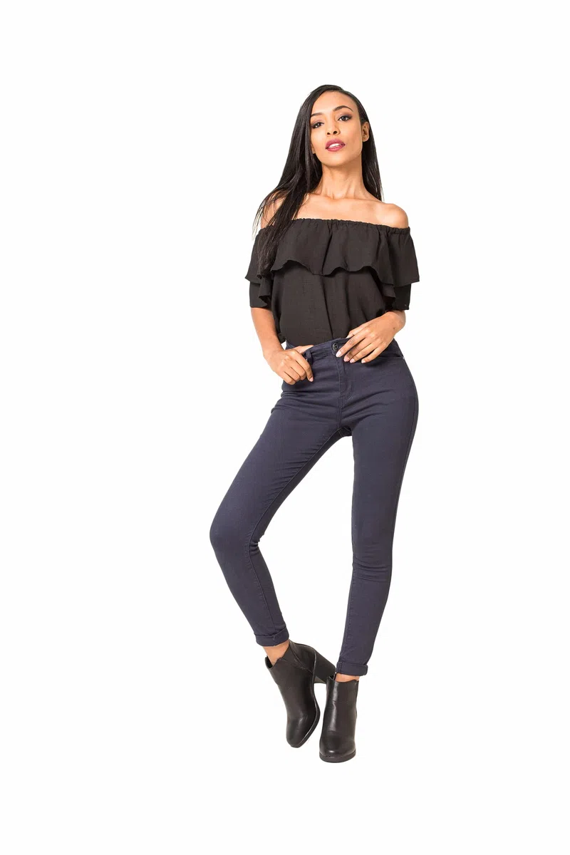 Nina Carter P109 Jeans da donna skinny Fit, a vita alta, slim