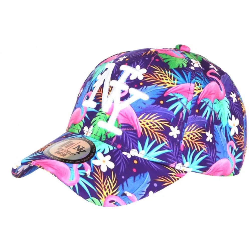 Berretto da bambino Hip Hop Honour NY Baseball fenicotteri rosa viola 7-11 anni ragazzo