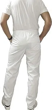 INTIMOEGIDIO Pantaloni da Lavoro Unisex per Cuoco, Chef, Pizzaiolo, Pasticciere e Infermiere - 100% Cotone Made in Italy