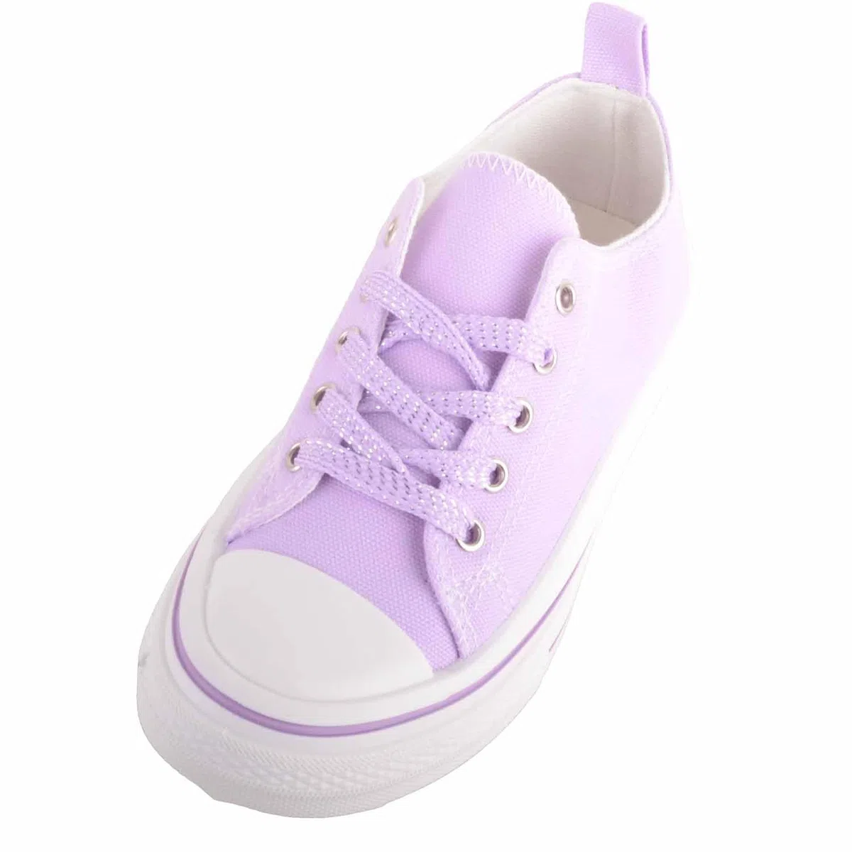 ABSOLUTE FOOTWEAR Décolleté basse per bambini in tela con lacci e suola spessa