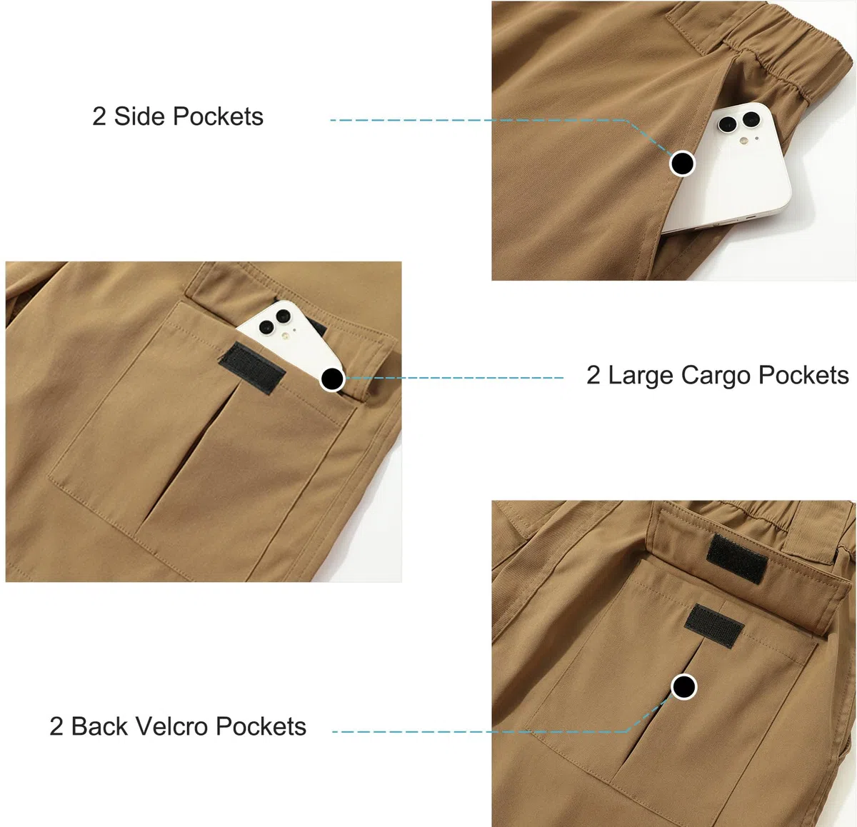 Suwangi Pantaloncini Uomo Cargo Corti Bermuda Chino Shorts Estivi Casual Pantaloncini Corti con 6 Tasche