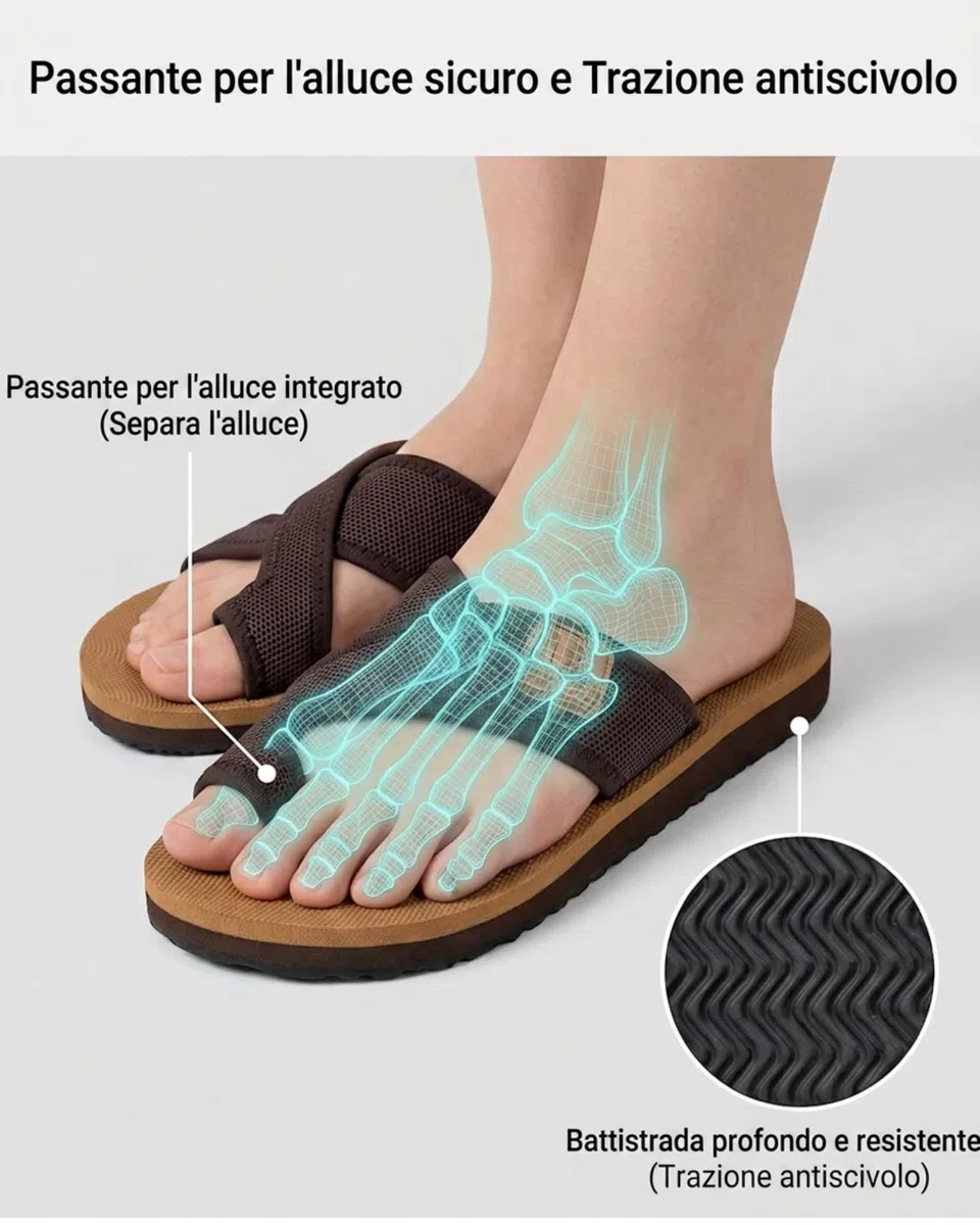 Ciabatte Ortopediche Donna Estive 2026, Sandali Eleganti e Comodi in Mesh Traspiranti, Con Anello per Alluce Valgo, Leggeri Antiscivolo, Moda Casual Multiuso per Casa e Spiaggia