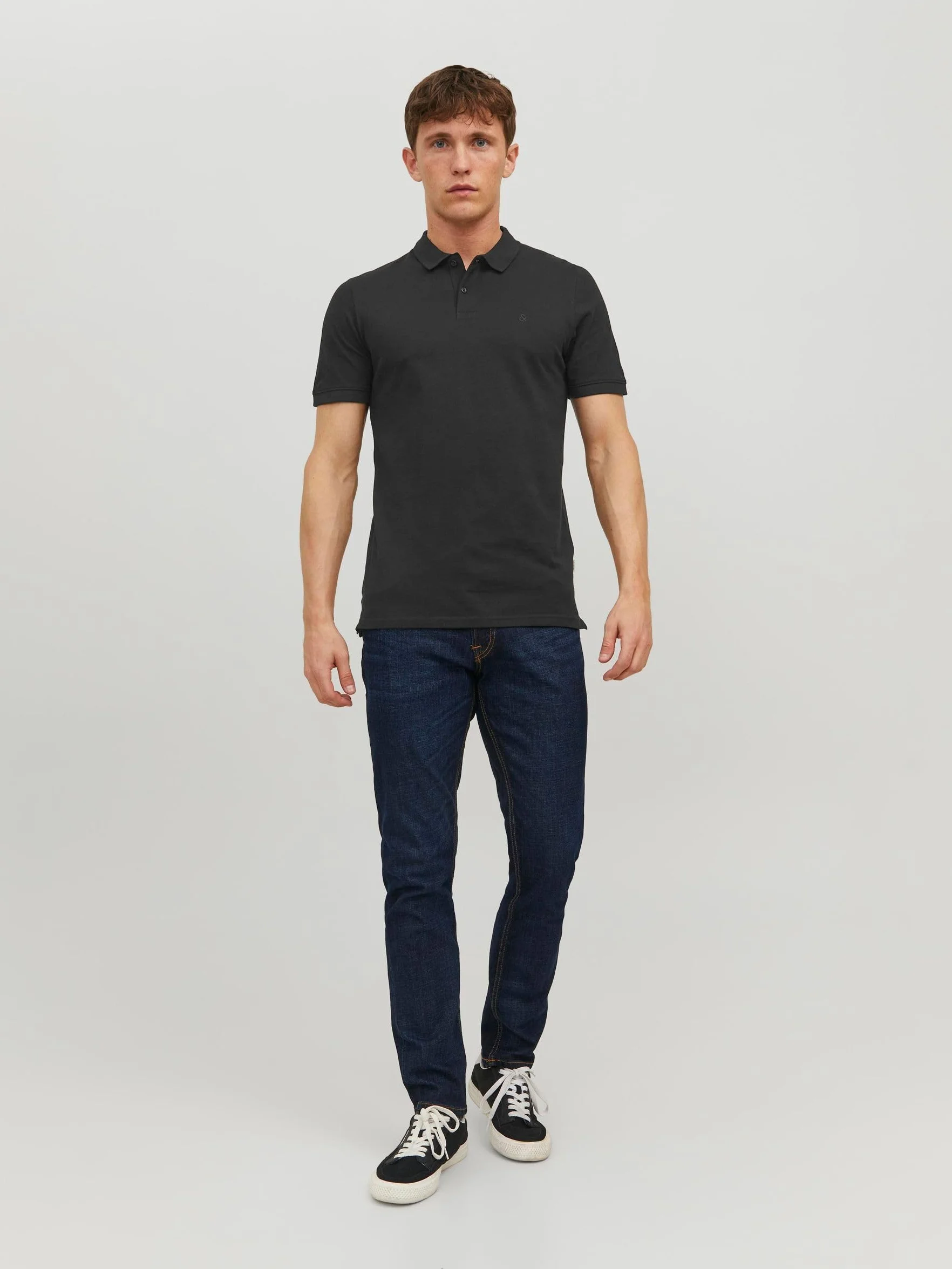 JACK & JONES Premium Polo Plain Shirt Collar Polo