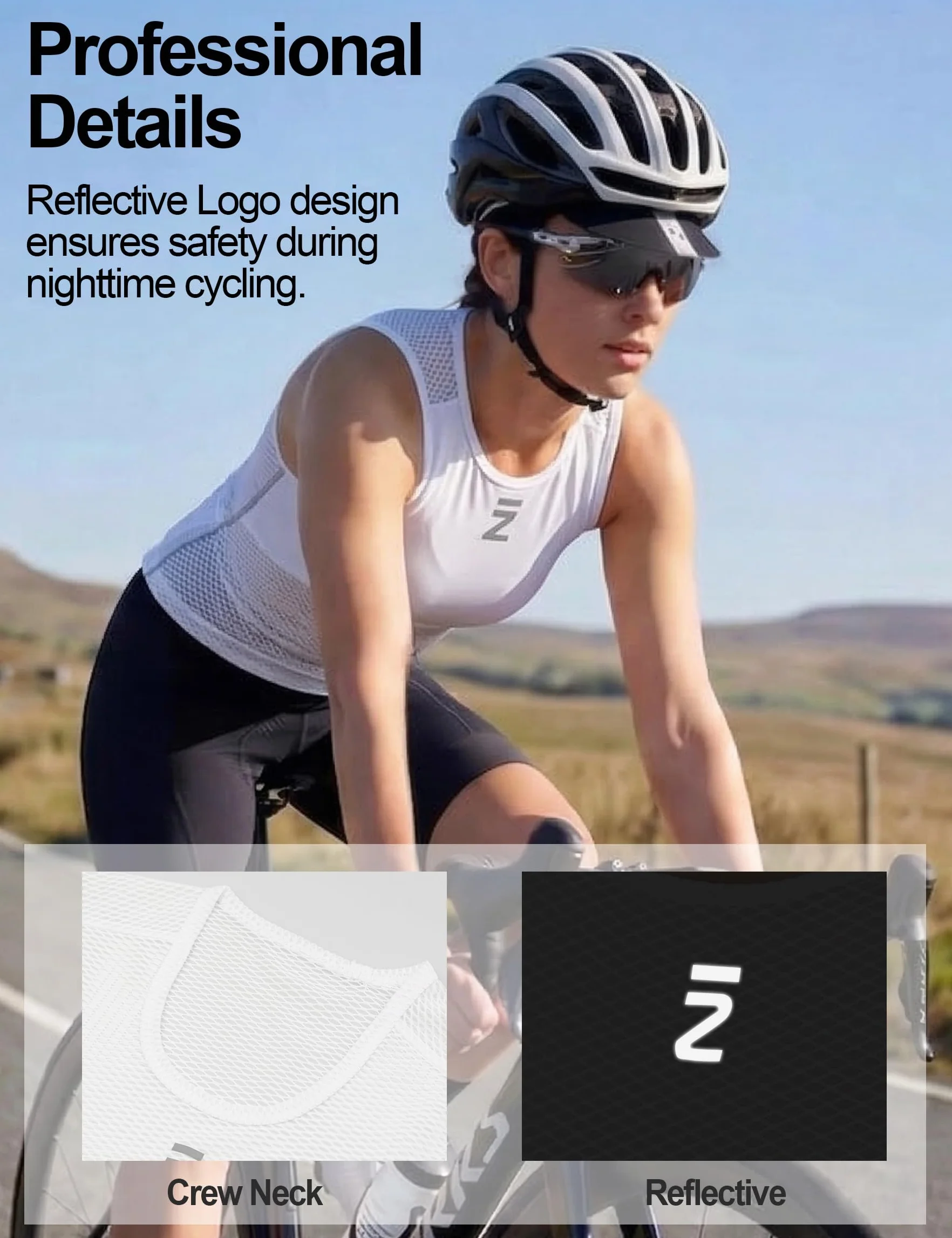 INBIKE Canotta Ciclismo Donna Estivo Maglia Ciclismo Maglia MTB Senza Maniche Tessuto a Rete Traspirante Asciugatura Rapida Anti-Odore Leggero QY