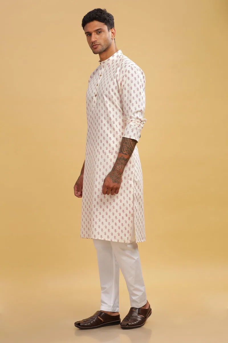 BE ACTIVE Kurta da uomo in cotone | Design tradizionale e raffinato | Kurta indiano | Kurta a maniche lunghe