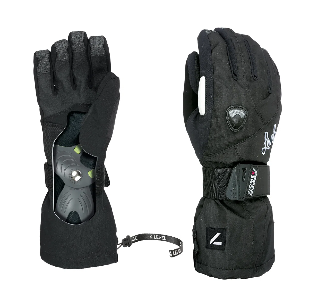 Level Butterfly - Guanti Sci Donna Invernali Protettivi, Impermeabili e Traspiranti, Termici con Polsino e Cinturino Regolabile, Abbigliamento Neve per Sciatrici e Snowboarder, 1 Paio