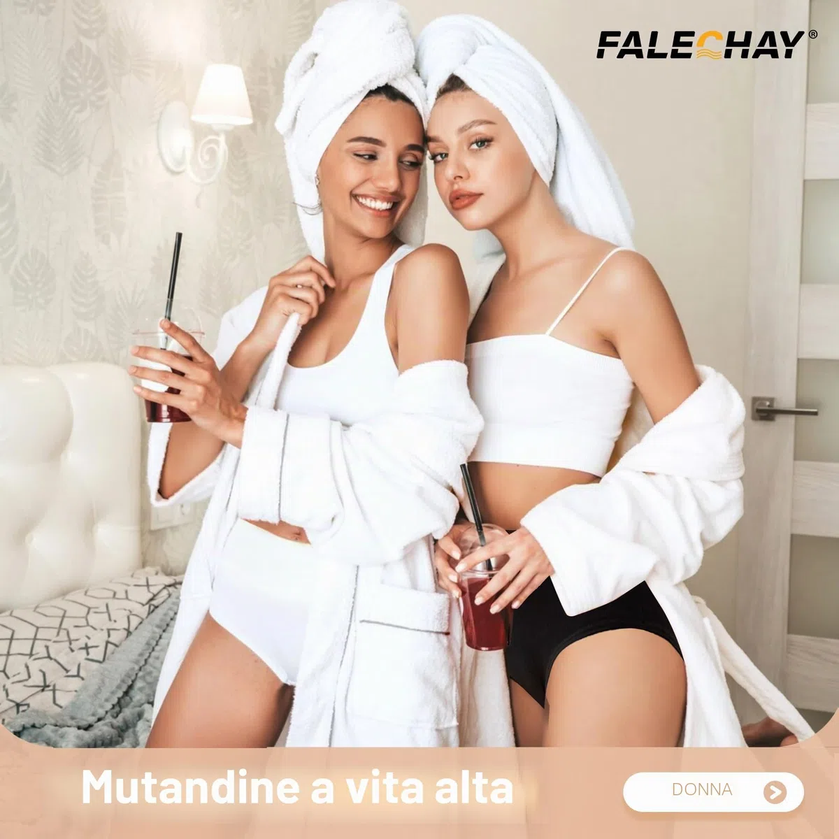 Falechay Mutanda Donna Vita Alta Cotone Slip Traspirante Confortevole Pacco da 5