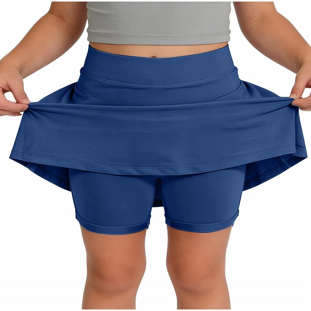 Gonna-Pantaloncino Sportivo da Bambina con Pantaloncini e Tasche per Giocare a Tennis e Cheerleading, Tessuto Elasticizzato e Confortevole