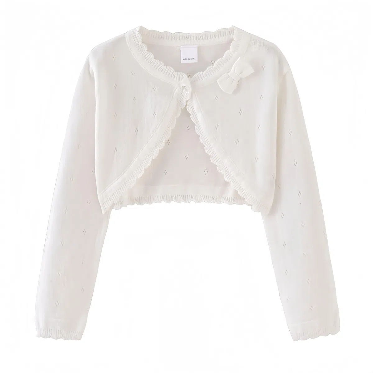 Proumhang Cardigan Bolero Shrug da Bambina Maglioni a Maniche Lunghe in Cotone Scialle a Un Bottone Giacca Felpa Cappotti Vestito Chlidren Coprire per 3-10 Anni
