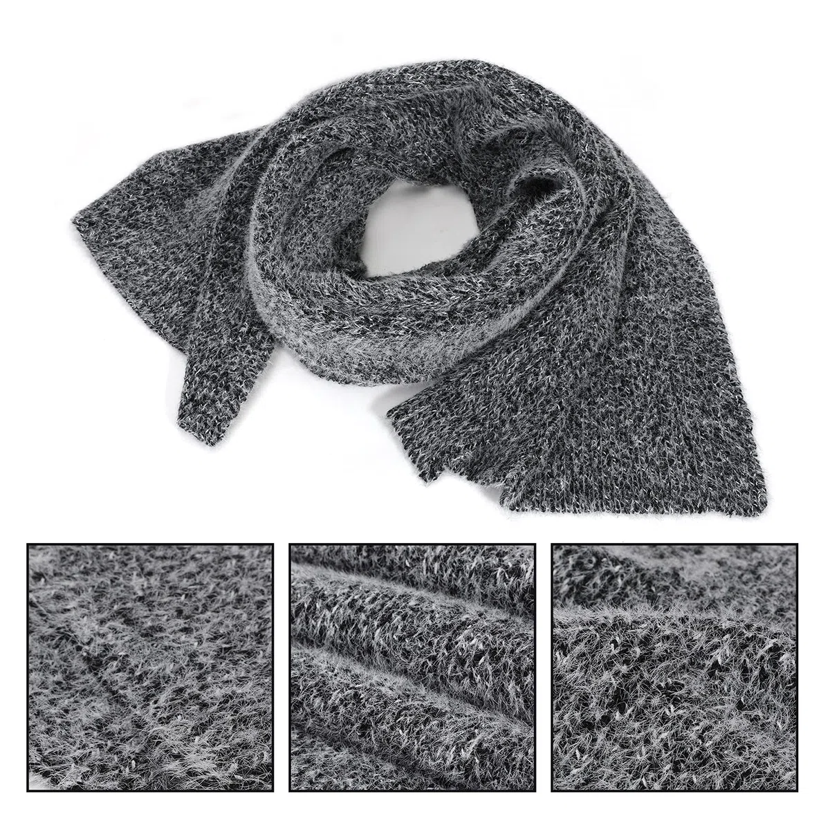 TAGVO Cappello Sciarpa e Guanti Touch Screen Set, Uomo Donna Invernali Berretto in Maglia con Sciarpa Beanie Collo della Ciarpa 3 Pezzi, Unisex Scaldacollo Morbido Tessuto Sciarpa in Maglia