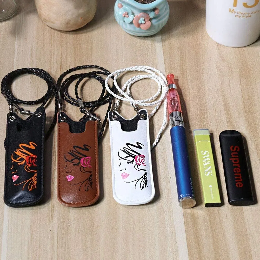2pcs PU sacchetto con cordino può trasportare Vari Vape, Vape Caso Pouch, sacchetto di sigaretta elettronica sacchetto (White + Black)