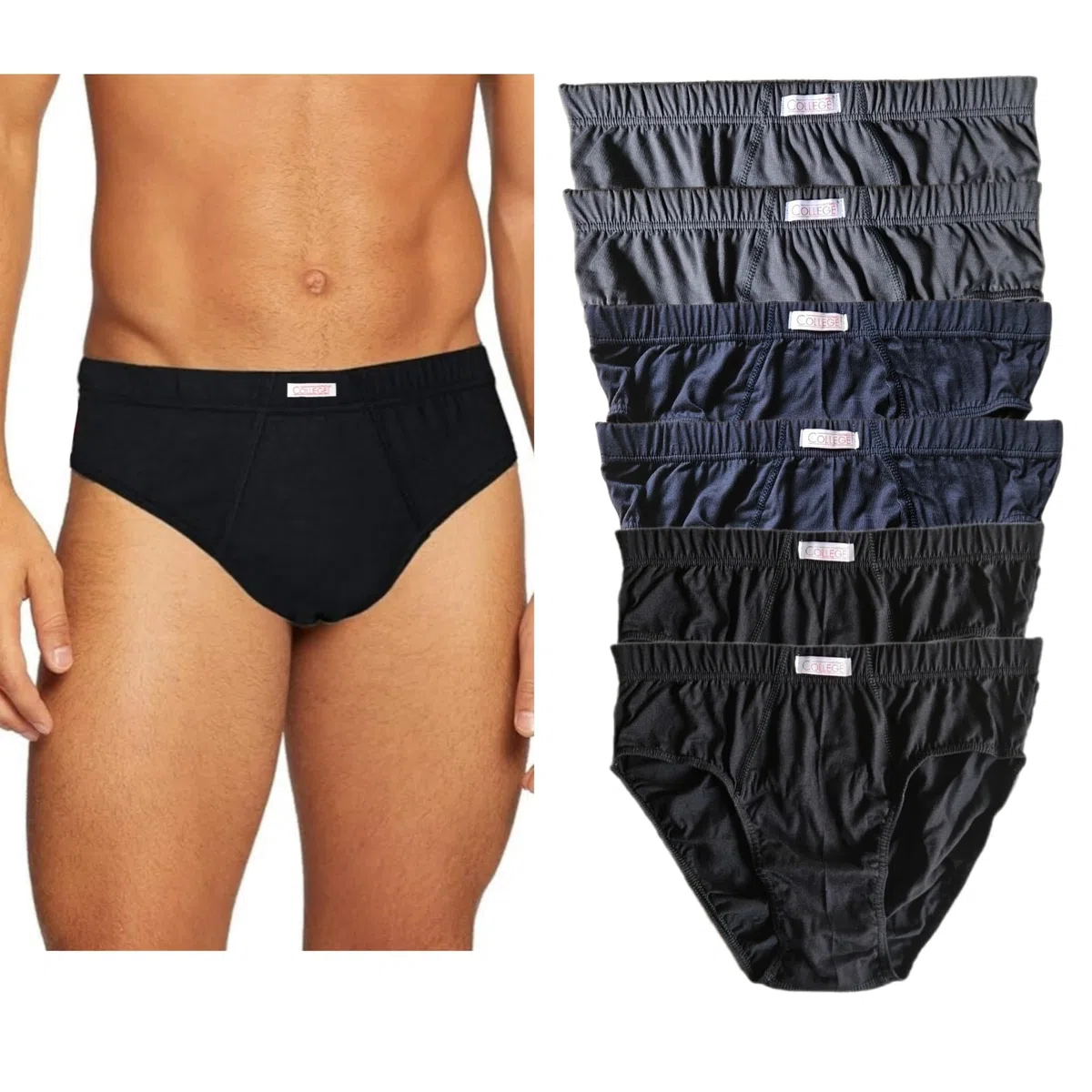 Mutande Uomo Slip 100% Cotone Mercerizzato Resistente (12-6-3 Paia) Slip Uomo Cotone Prodotto Italiano, Mutande Uomo Cotone Comode e Anallergiche, Underwear Uomo Tutte Le Misure Taglie Forti Comprese