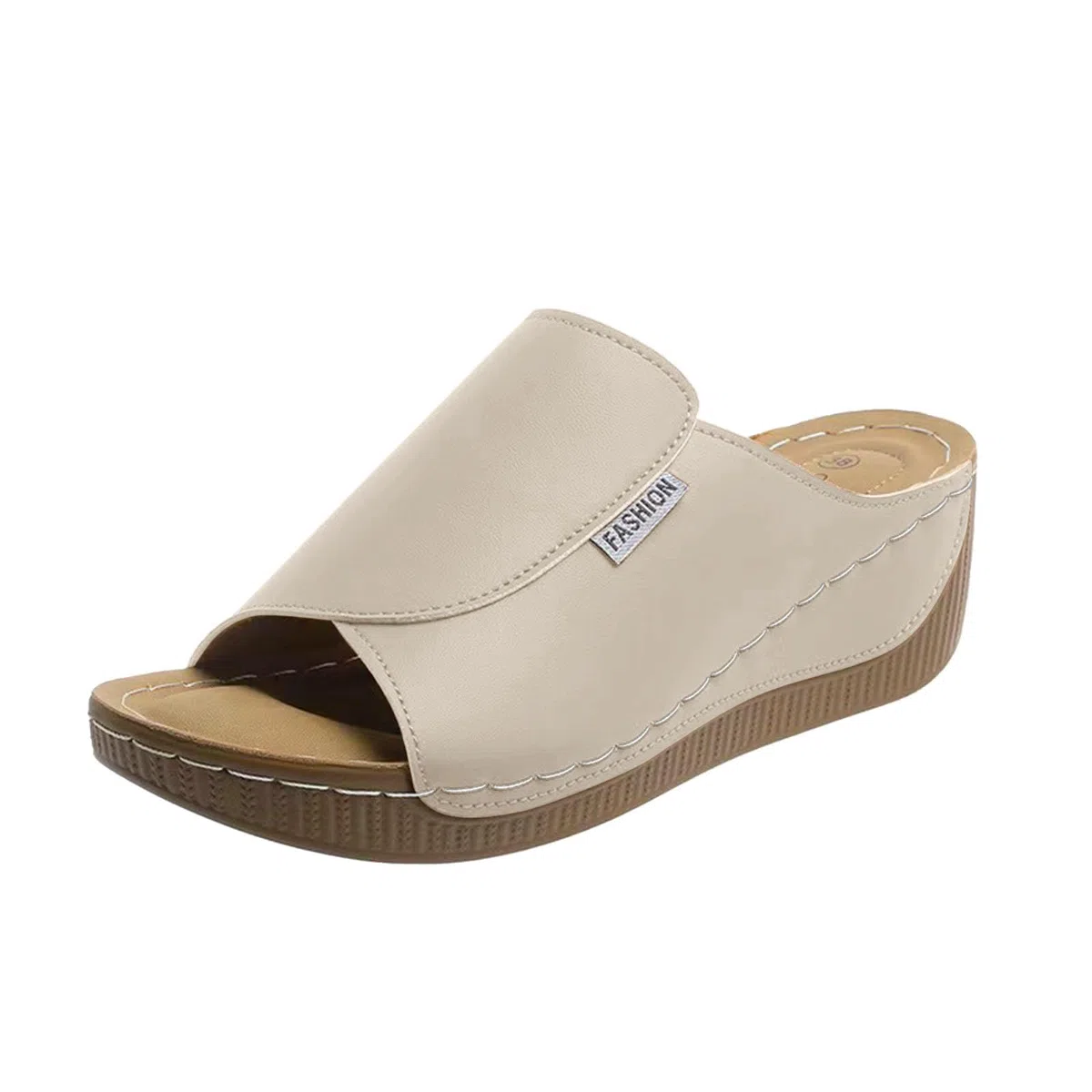 Ciabatte Donna Estive Ortopediche Sandali Pelle Anatomiche Eleganti, Zeppa Antiscivolo Supporto Arco per Casa e Spiaggia Scarpe Trekking Pantofole