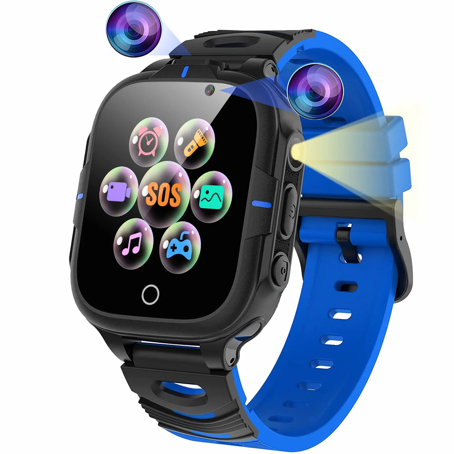Orologio Smartwatch Bambini con 24 Giochi, Smartwatch Bambini Telefono per Ragazzo e Ragazza Musica Fotocamera SOS Cellulare Torcia Sveglia, Orologio per Bambino Regalo di Compleanno