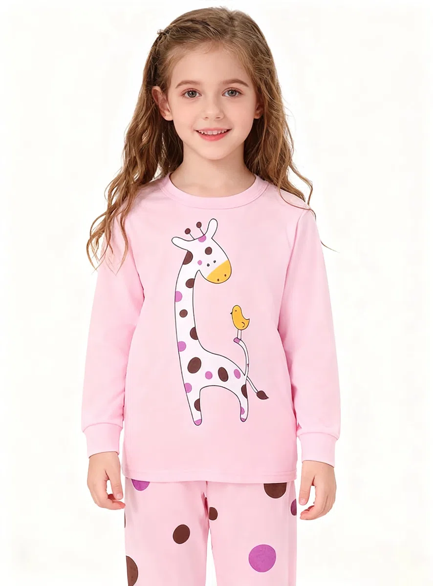 Pigiama Bambina Unicorno Pigiama per Bambini Cotone Manica Lunga Set Pigiama 3-13 Anni