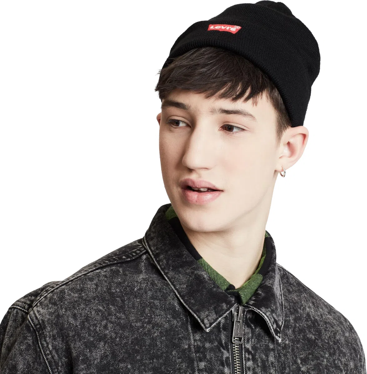 Levi's - Red Batwing Embroidered Beanie, Cuffia Uomo