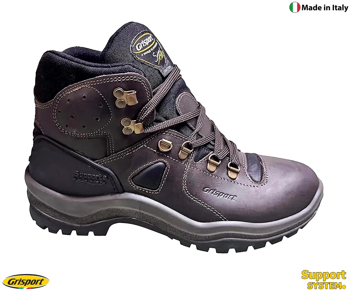 Grisport Scarpe Uomo Escursionismo Camminata Scarponi Montagna Stivali Impermeabili Pelle Lontra Dakar Trekking 629DV.9G (Marrone, 43)