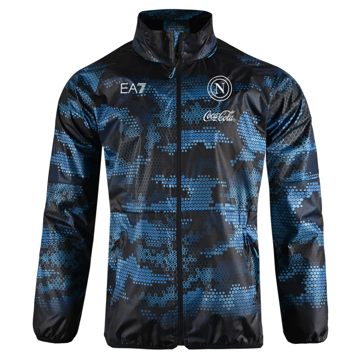 SSC NAPOLI Giacca Antivento, EA7 Prodotto Ufficiale, Softshell Calcio 2024/2025