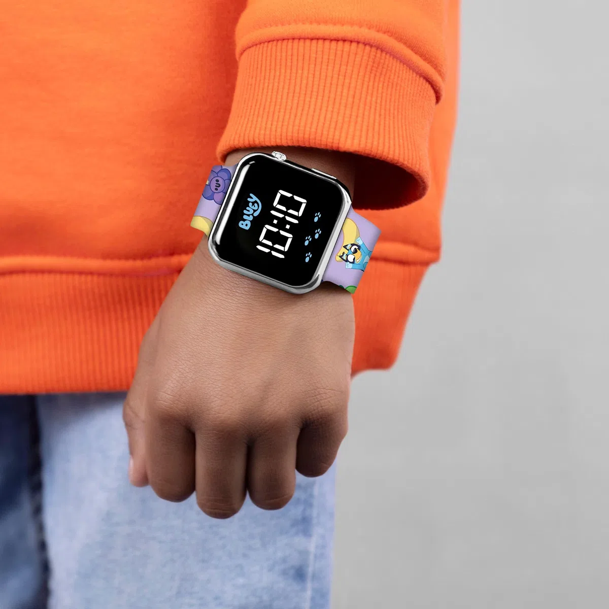 Accutime Bluey Kids Fruits - Orologio con display a LED con cinturino in silicone per bambini