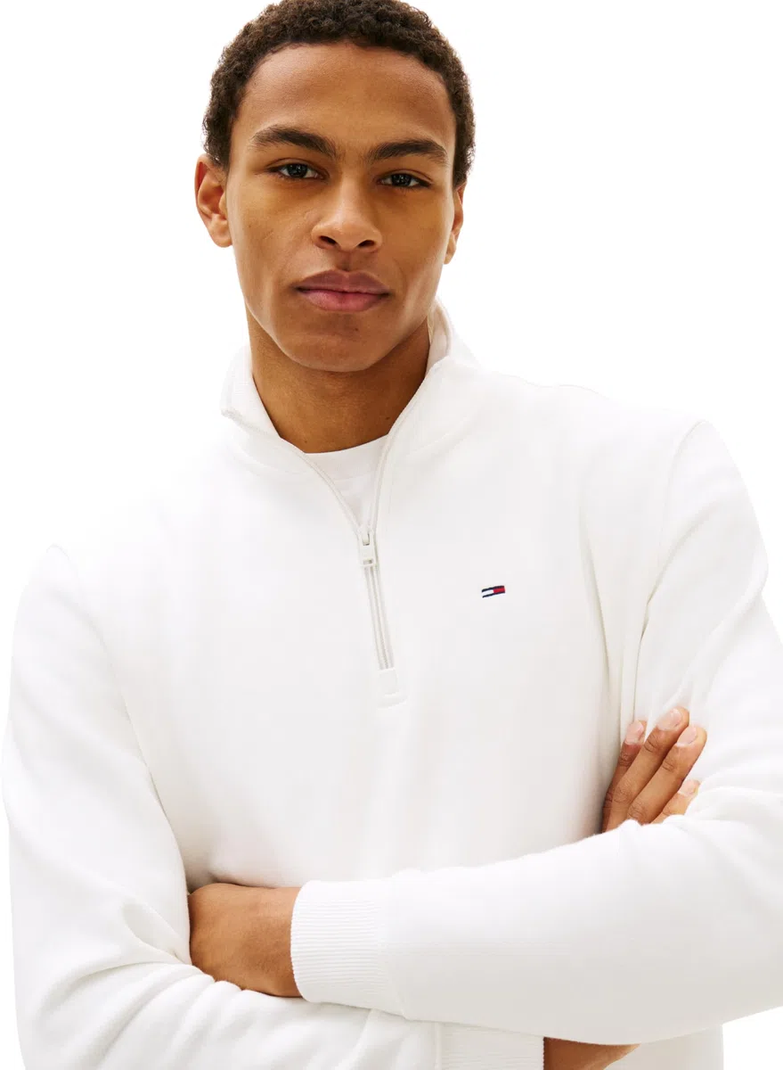 Tommy Jeans Felpa con Mezza Zip Uomo