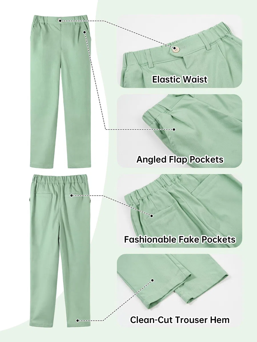 LOLANTA 2 Pezzi Completo Giacca e Pantaloni in Lino per Bambino, Abito Cerimonia Elegante Bambino, Ragazzi Paggetto Matrimoni Battesimo Abito in Lino Suit Set, Giacca+Pantaloni