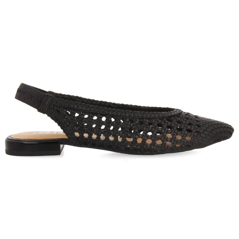 GIOSEPPO Ballerine Intrecciate in Pelle in Color Nero da Donna GUATAVITA