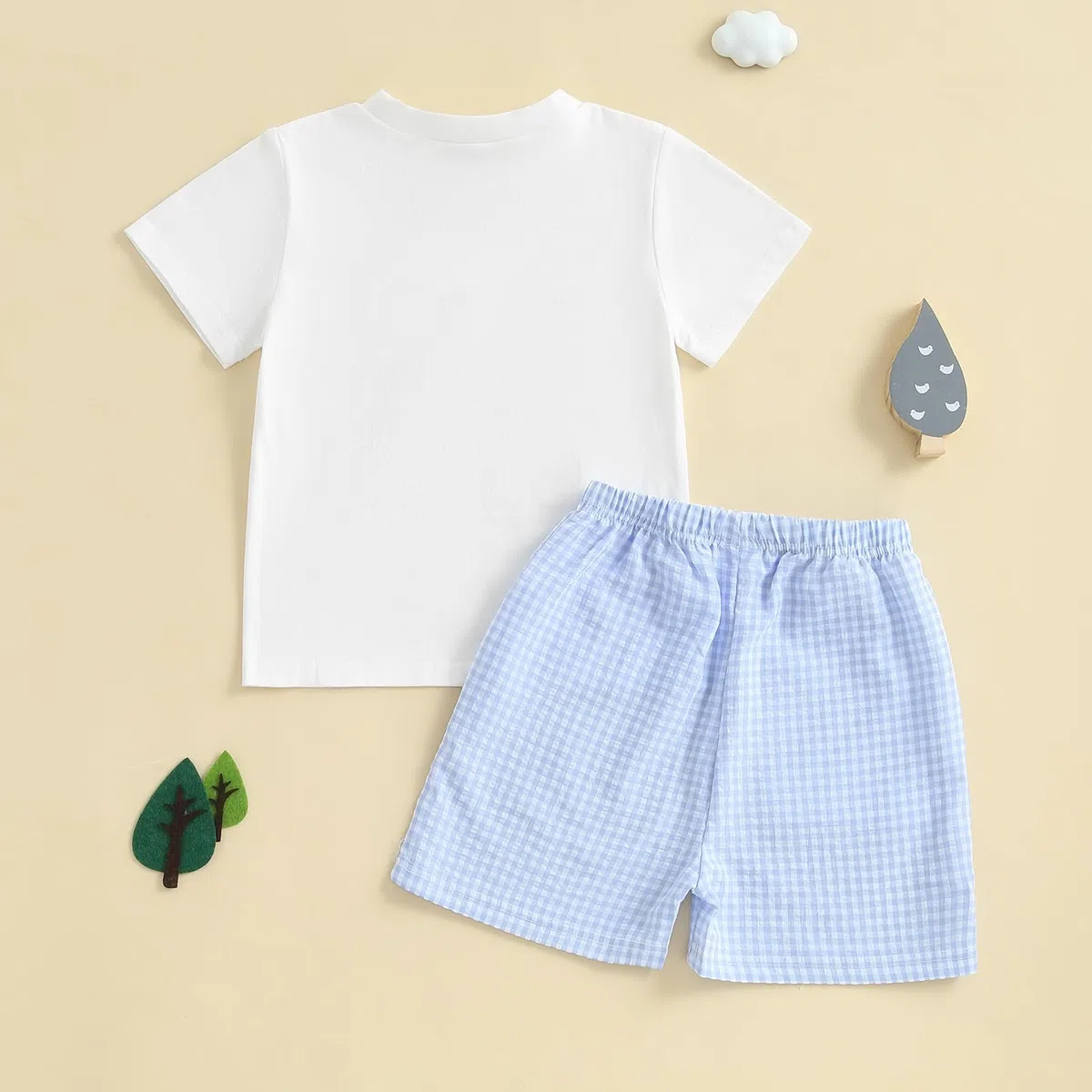 Set di vestiti per bambini con ricamo, Lil Bro, a maniche corte, Big Brother, plaid, 2 pezzi, neonati, estate, fratello e sorella