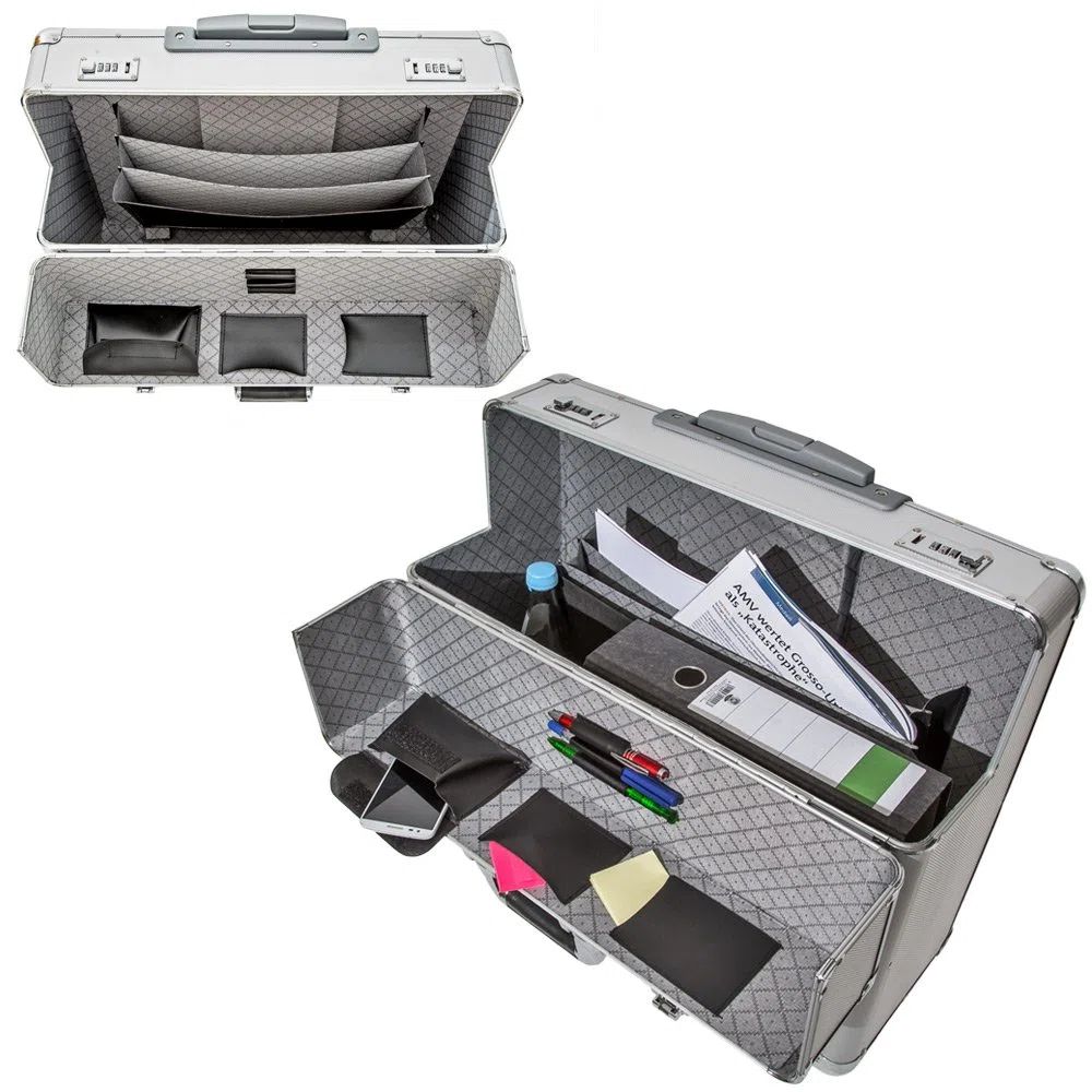 tectake XL Trolley da Viaggio da Pilota Valigia per Volo Viaggi Vacanze Bagaglio A Mano