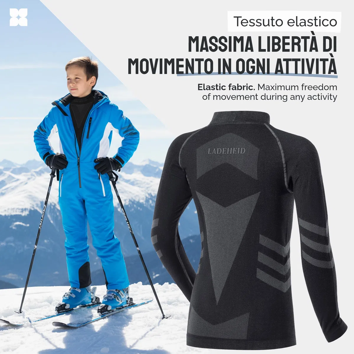 Maglia Termica Bambino Bambina Manica Lunga LAGI007